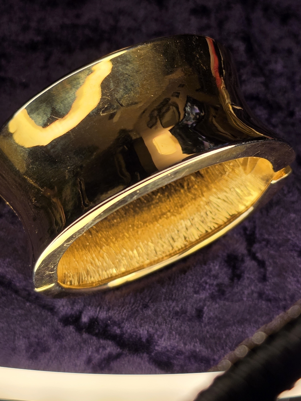 Gold Tone Wide Cuff Bracelet - Women's Accessory